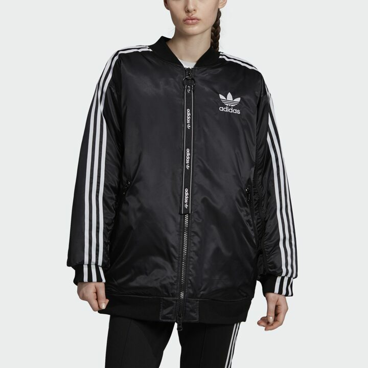 adidas long bomber jacket